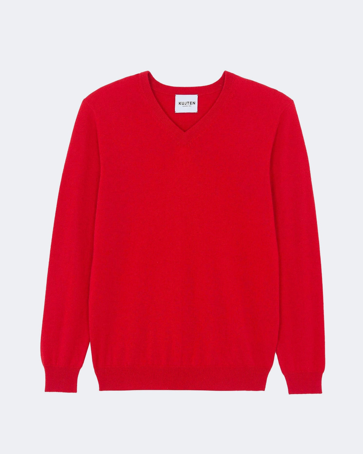 Pull en cachemire rouge pour homme - Kujten packshot