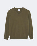 Pull en cachemire kaki pour homme - Kujten packshot