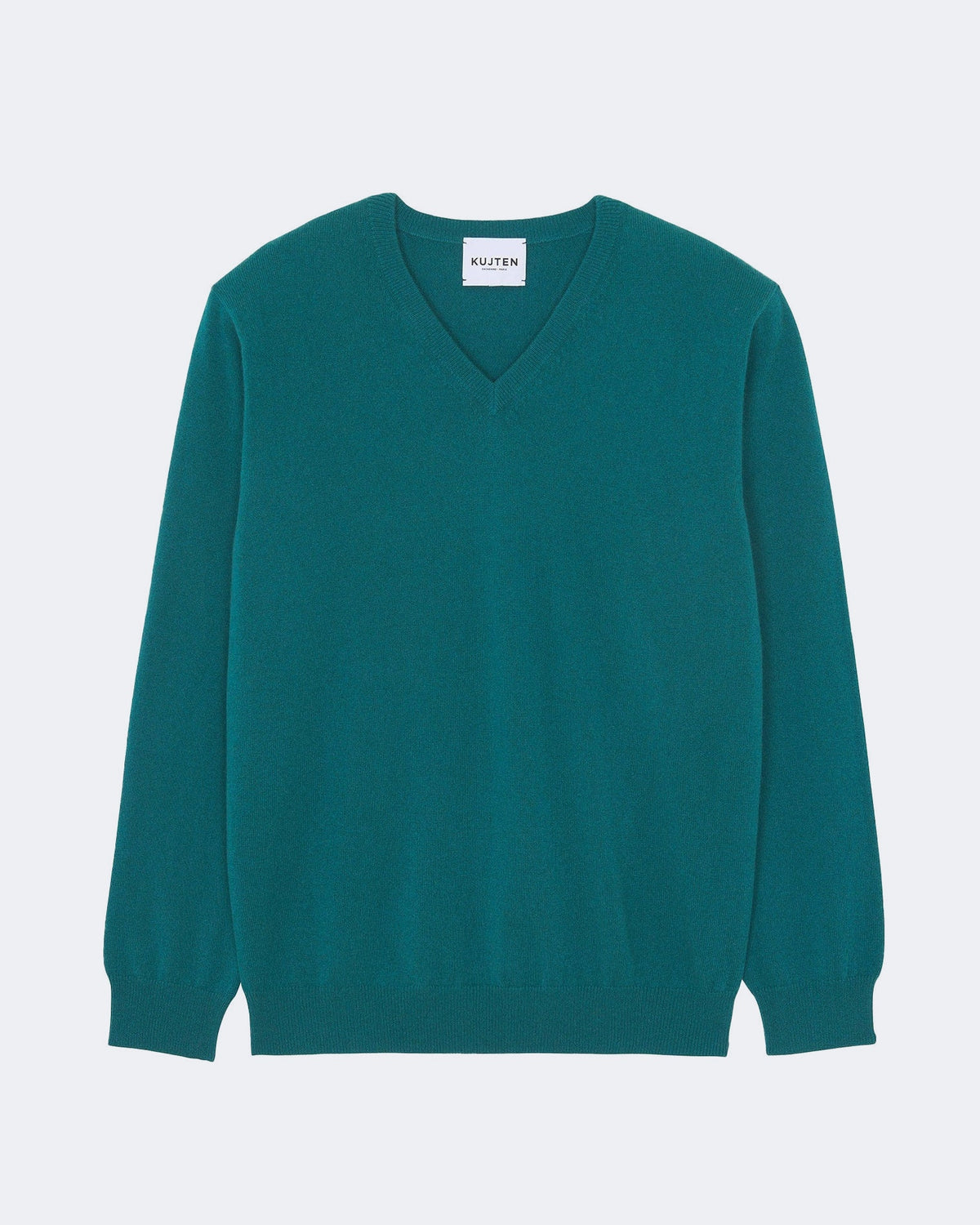 Pull en cachemire vert pour homme - Kujten packshot