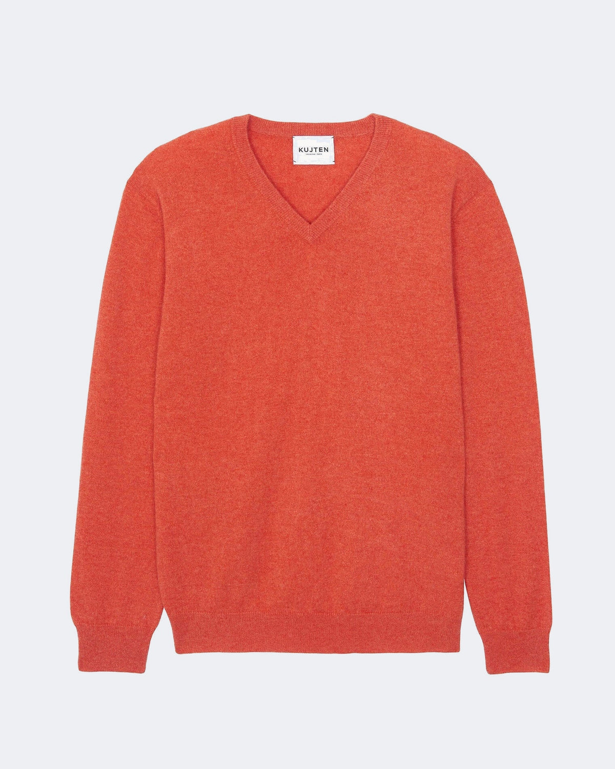 Pull en cachemire orange pour homme - Kujten packshot