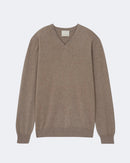 Pull en cachemire beige pour homme - Kujten packshot