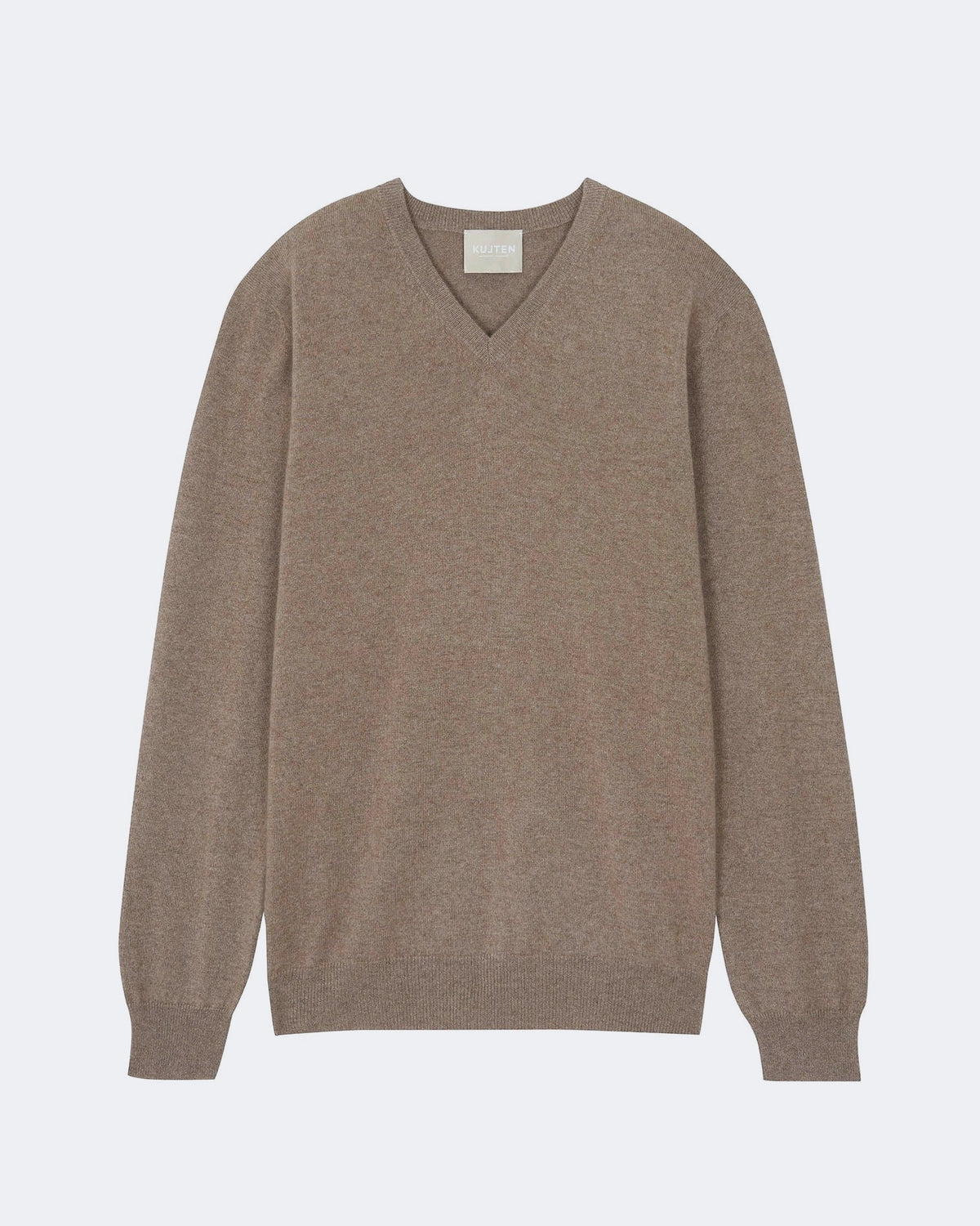 Pull en cachemire beige pour homme - Kujten packshot