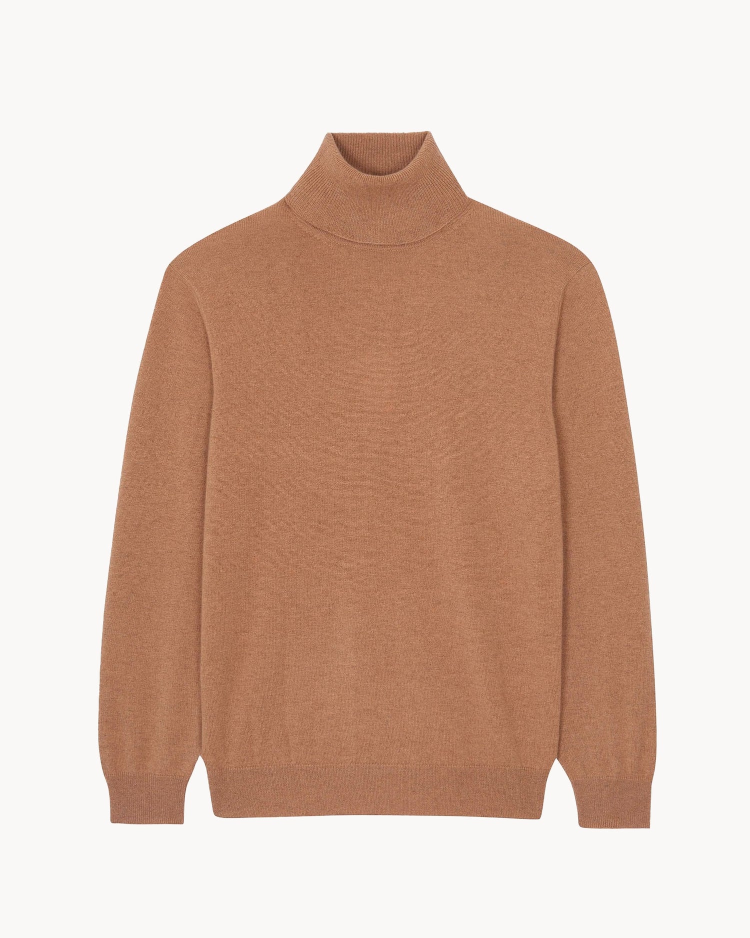 Pull en cachemire camel pour homme - Kujten packshot