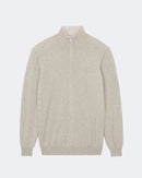 Pull en cachemire blanc et beige pour homme - Kujten packshot