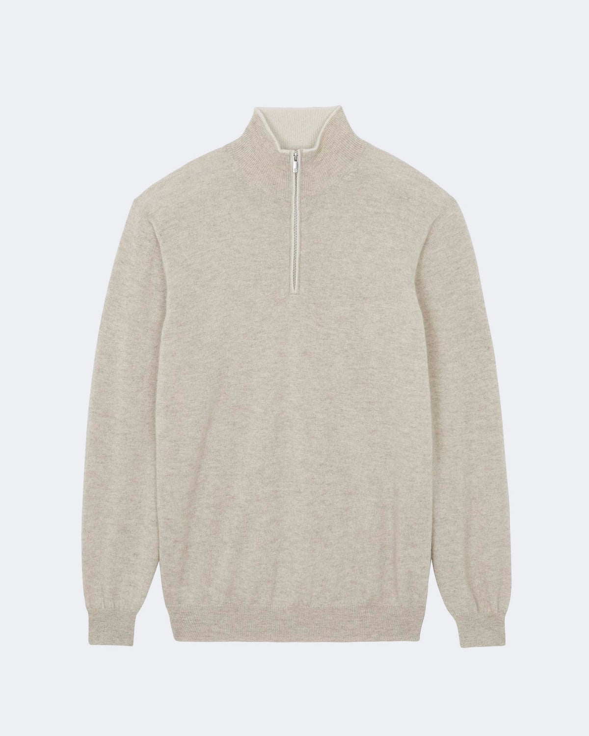 Pull en cachemire blanc et beige pour homme - Kujten packshot