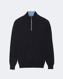 Pull en cachemire bleu pour homme - Kujten packshot