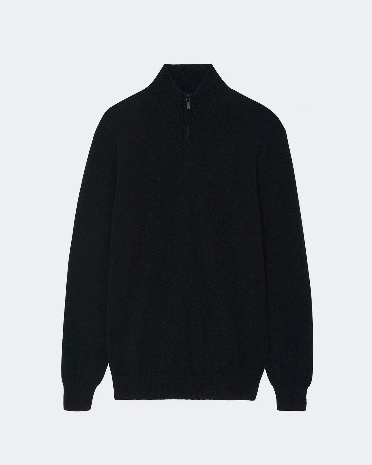 Pull en cachemire noir pour homme - Kujten packshot