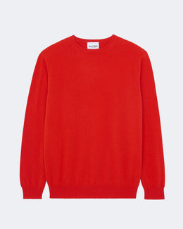 Pull en cachemire rouge pour homme - Kujten packshot