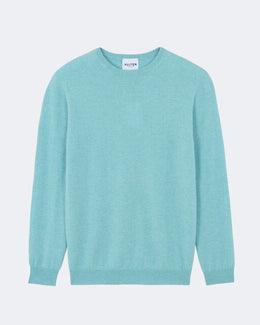 Pull en cachemire bleu pour homme - Kujten packshot