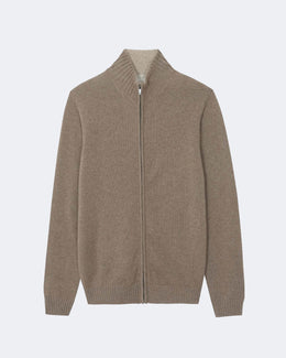 Gilet en cachemire beige pour homme - Kujten packshot