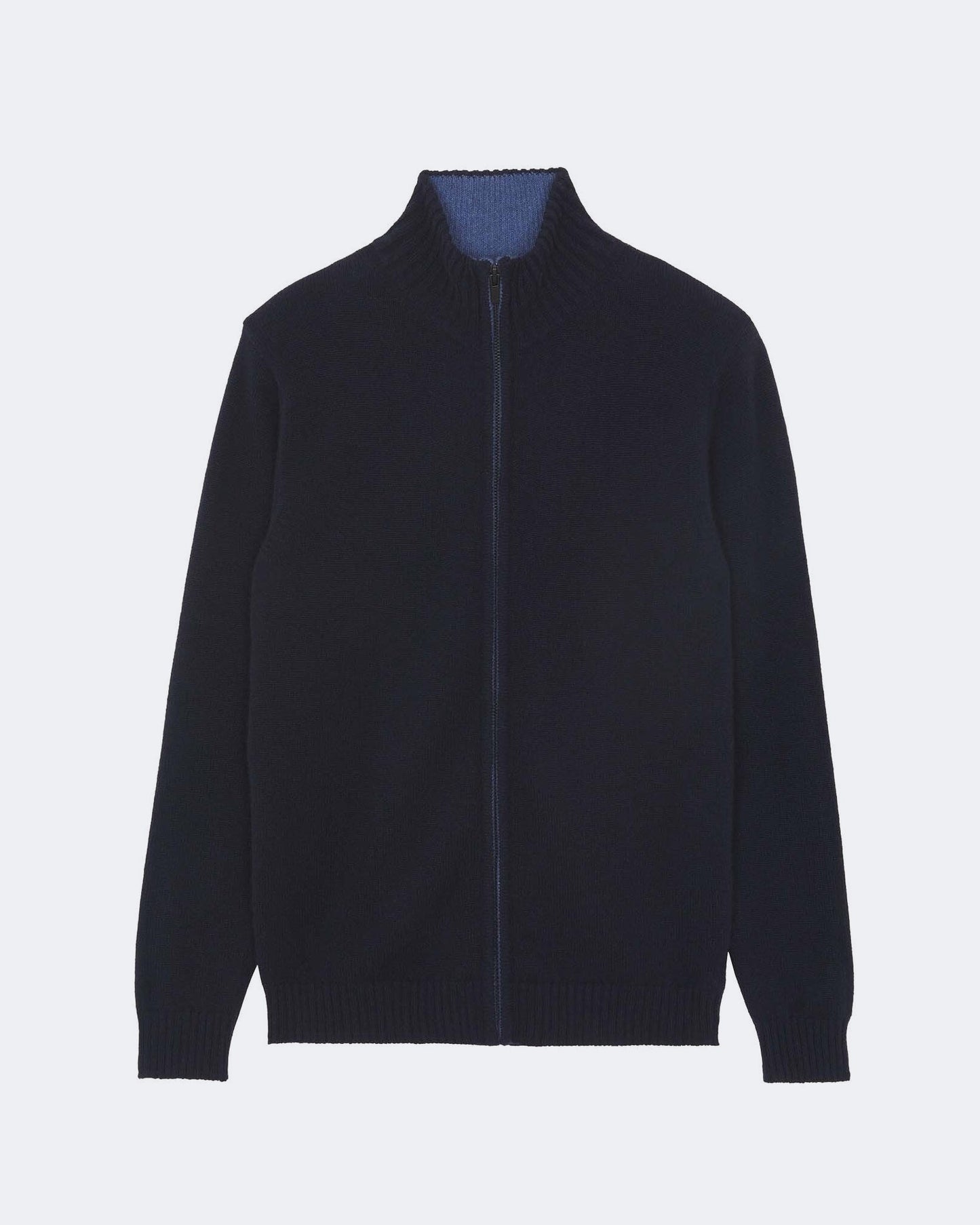 Gilet en cachemire bleu pour homme - Kujten packshot