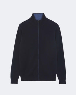 Gilet en cachemire bleu pour homme - Kujten packshot