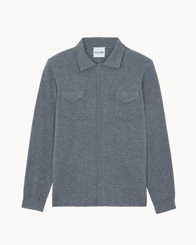 Shirt Julius flannel gray - Image principale