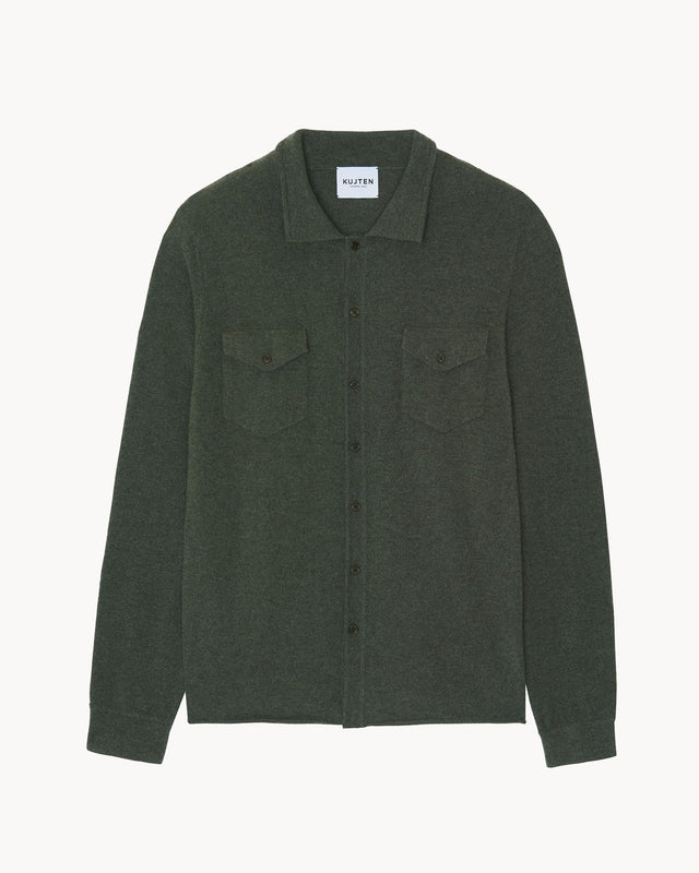 Shirt Julius dark khaki - Image principale