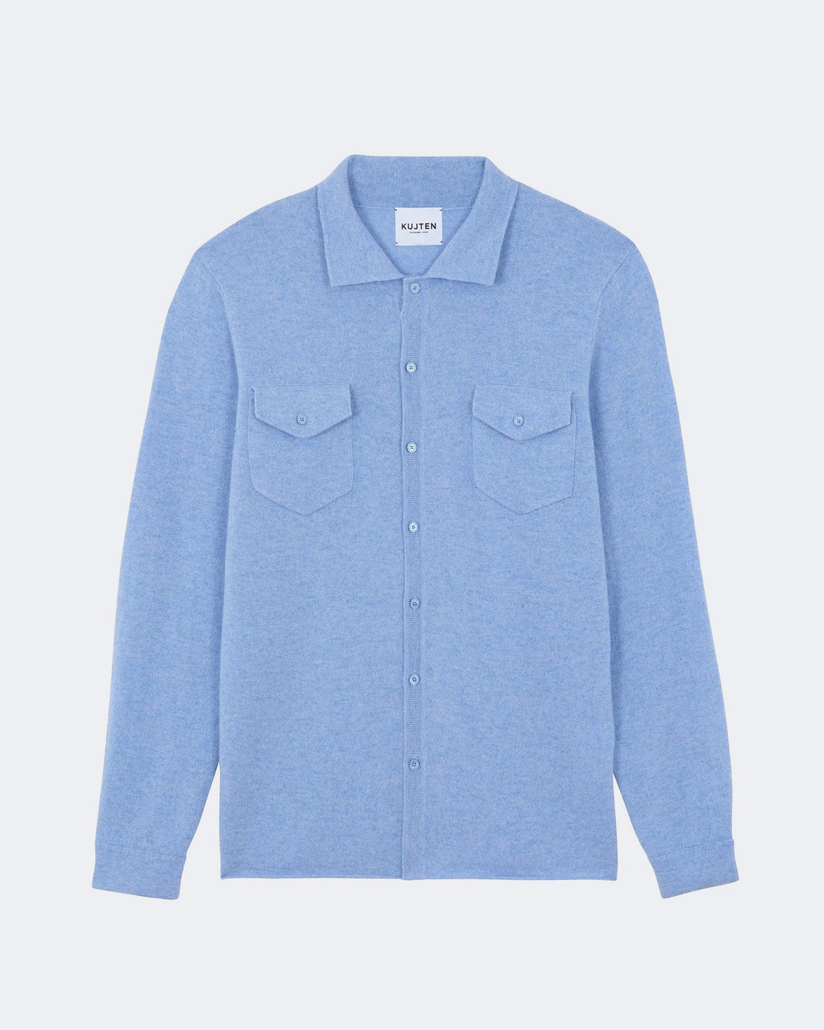 Chemise en cachemire bleu pour homme - Kujten packshot