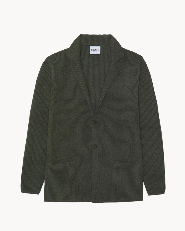 Cardigan Zac dark khaki - Image principale