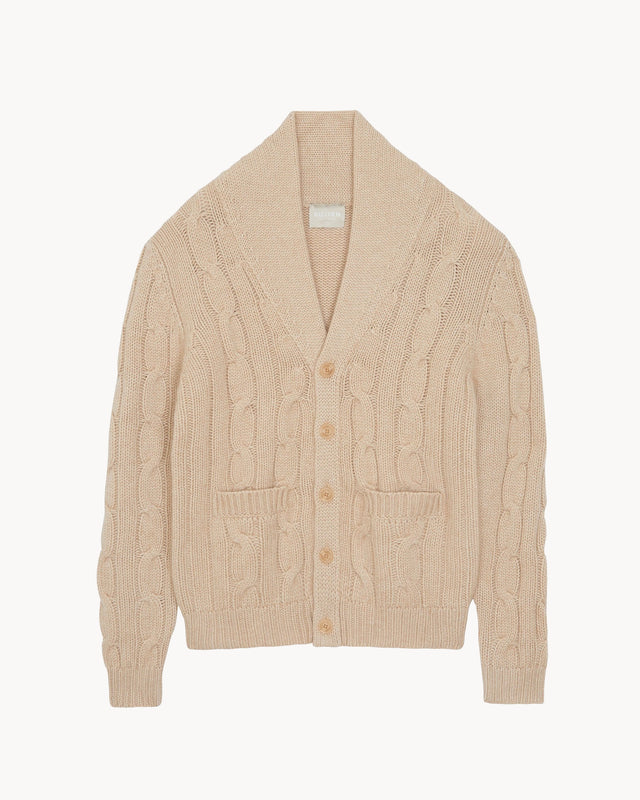 Cardigan Jonathan beige organic - Image principale