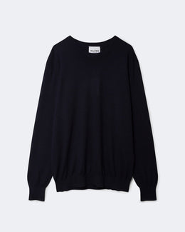 Pull en cachemire bleu pour homme - Kujten packshot