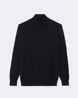 Pull en cachemire noir pour homme - Kujten packshot