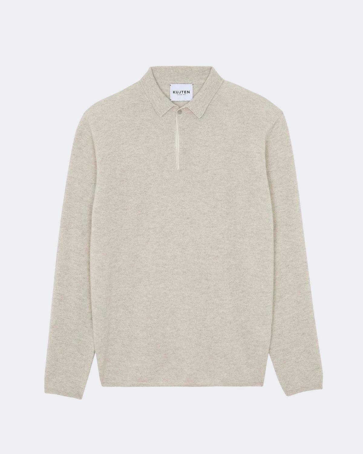 Pull en cachemire blanc et beige pour homme - Kujten packshot