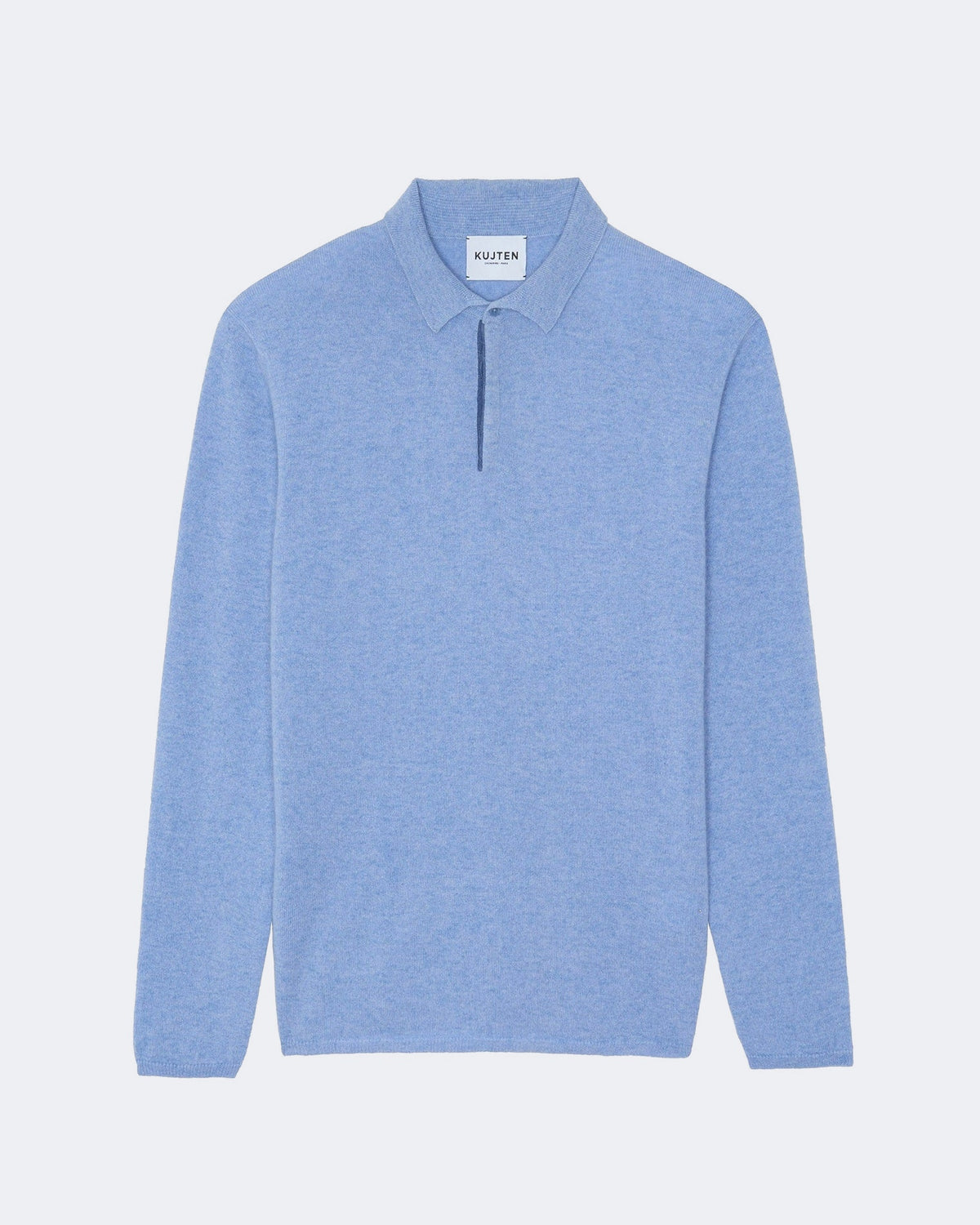 Pull en cachemire bleu pour homme - Kujten packshot