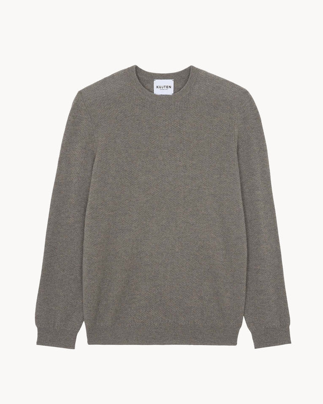 Pull Kory beige taupe mouliné - Image principale