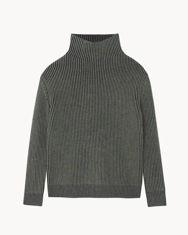 Pull Steeven Vanise kaki chiné - Image principale