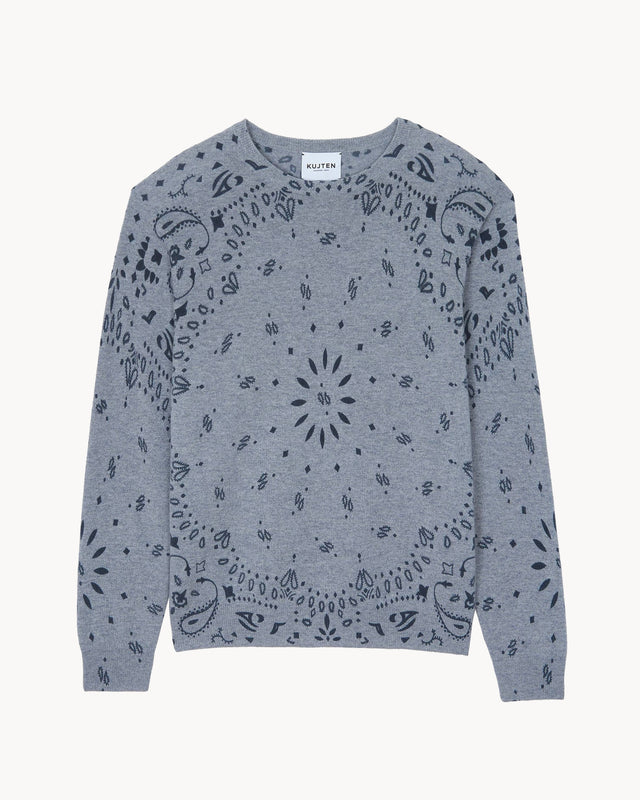 Pull Pitt Bandana gris chiné - Image principale