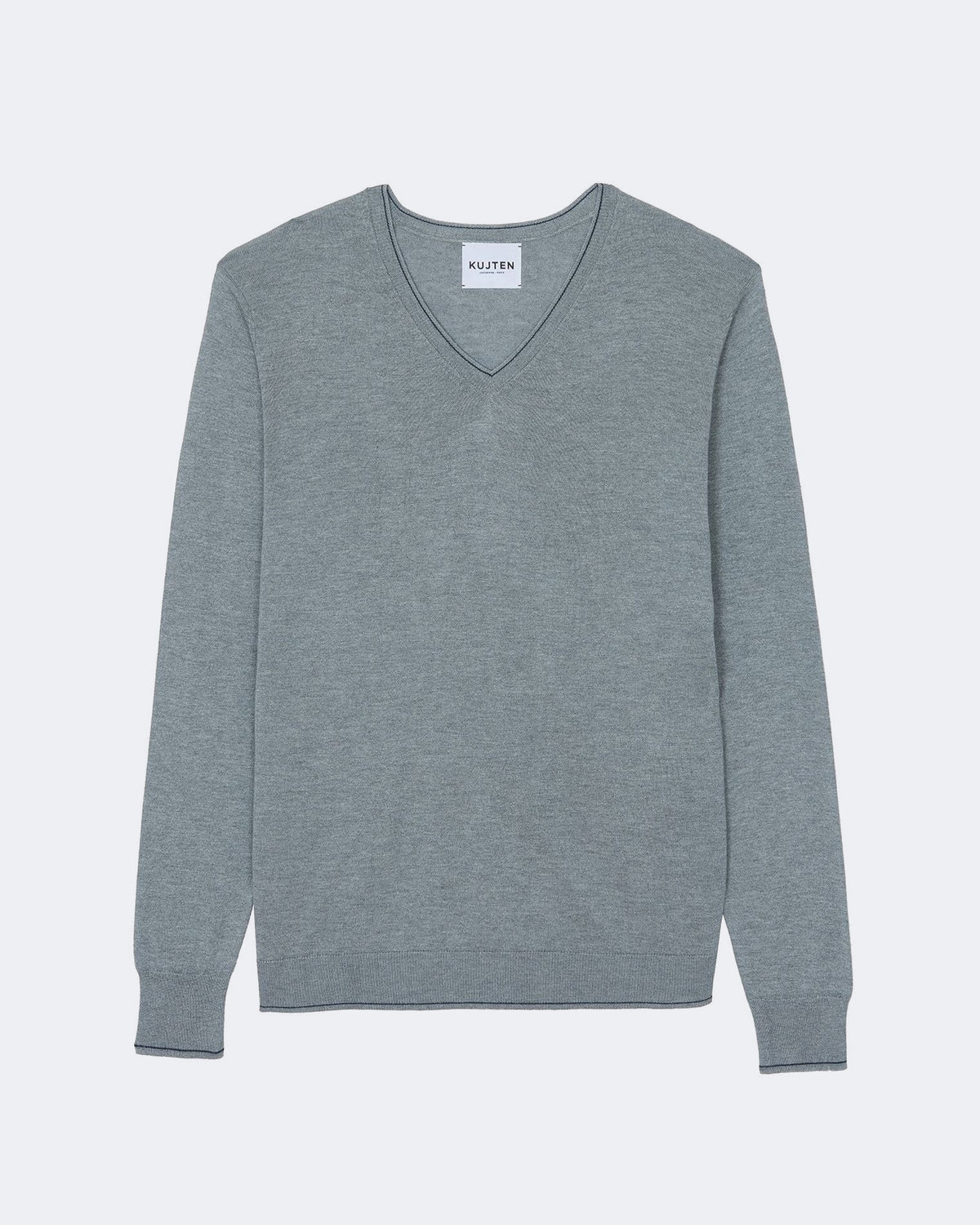 Pull en cachemire & soie gris pour homme - Kujten packshot