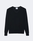 Pull en cachemire & soie noir pour homme - Kujten packshot