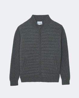 Veste en cachemire gris pour homme - Kujten packshot