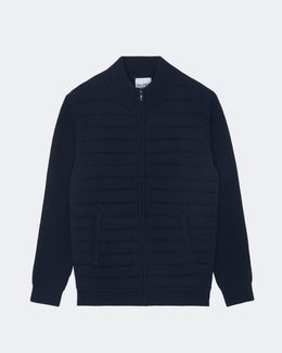 Veste en cachemire bleu pour homme - Kujten packshot