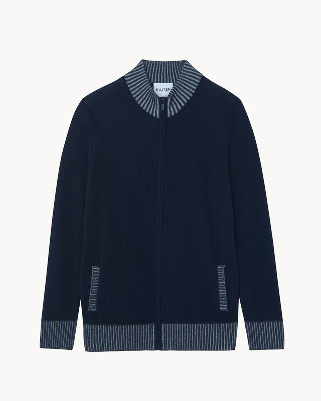 Cardigan Ross dark navy blue - Image principale