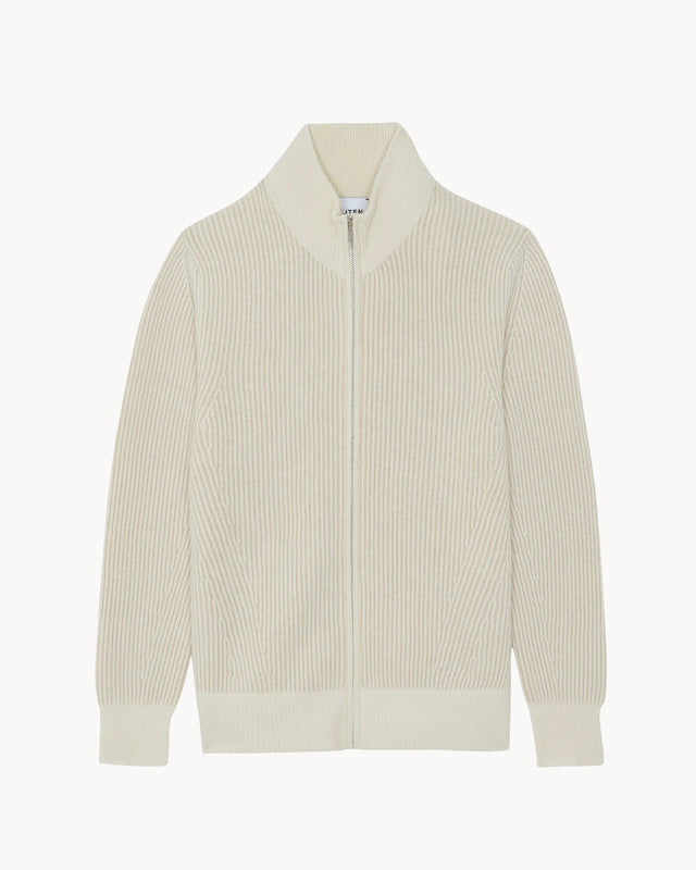 Cardigan Allan organic beige - Image principale