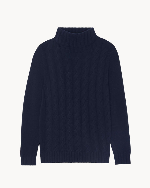 Pull Cillian bleu marine foncé - Image principale