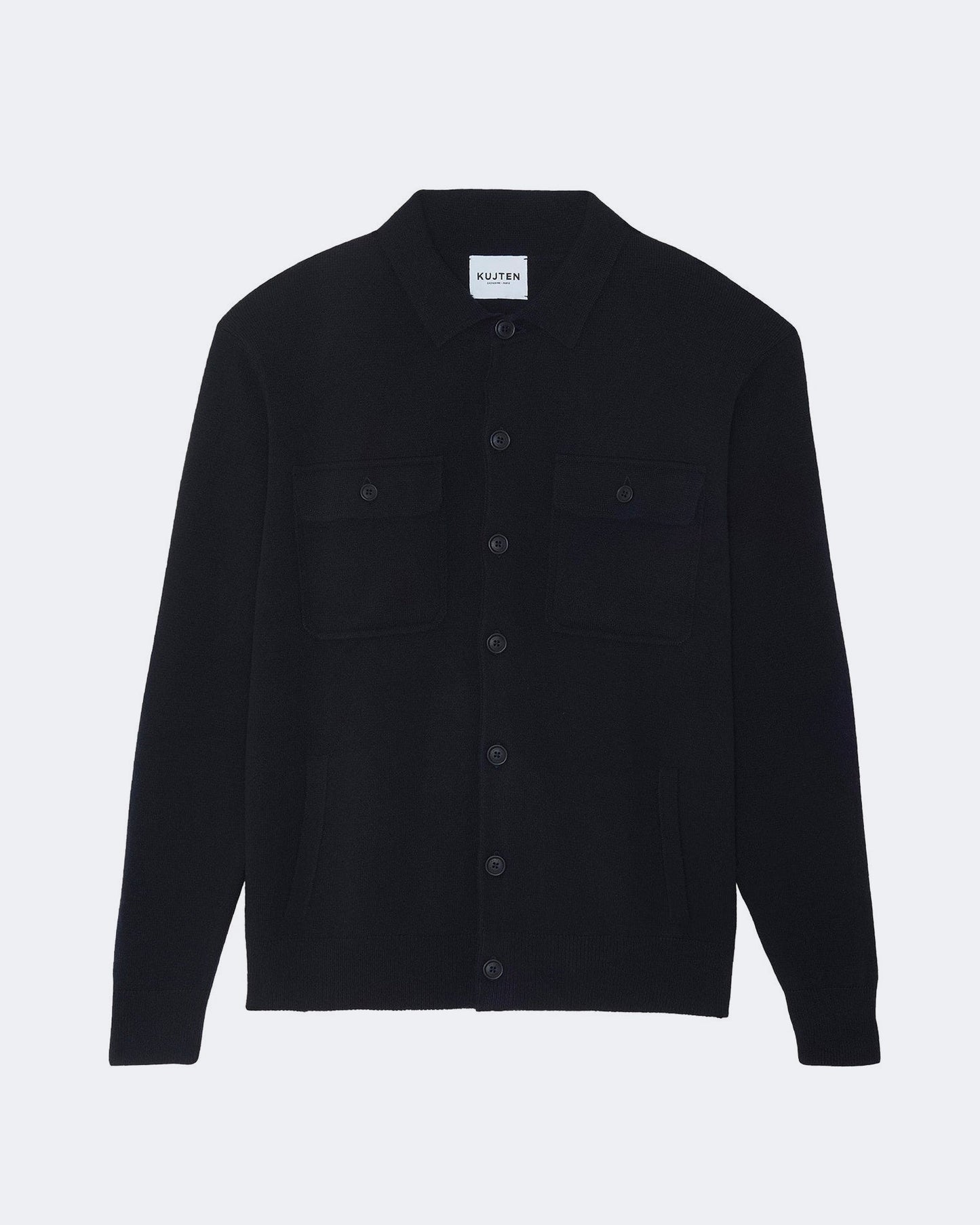 Chemise en cachemire bleu pour homme - Kujten packshot