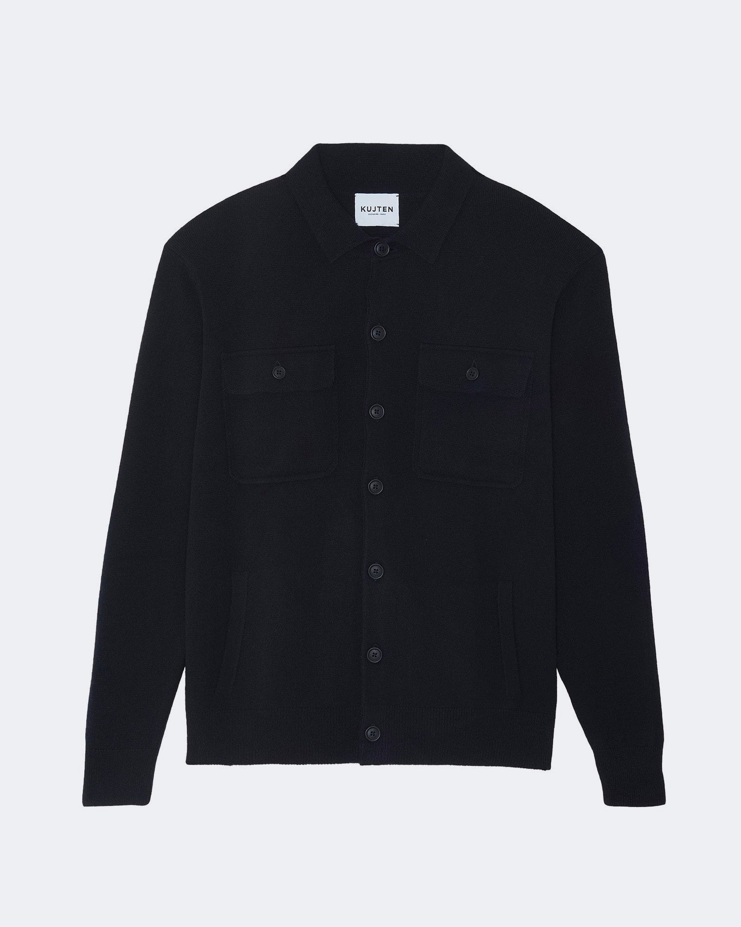 Chemise en cachemire bleu pour homme - Kujten packshot