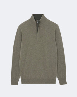 Pull en cachemire kaki pour homme - Kujten packshot