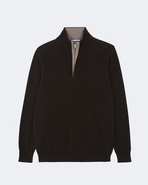 Pull en cachemire marron pour homme - Kujten packshot
