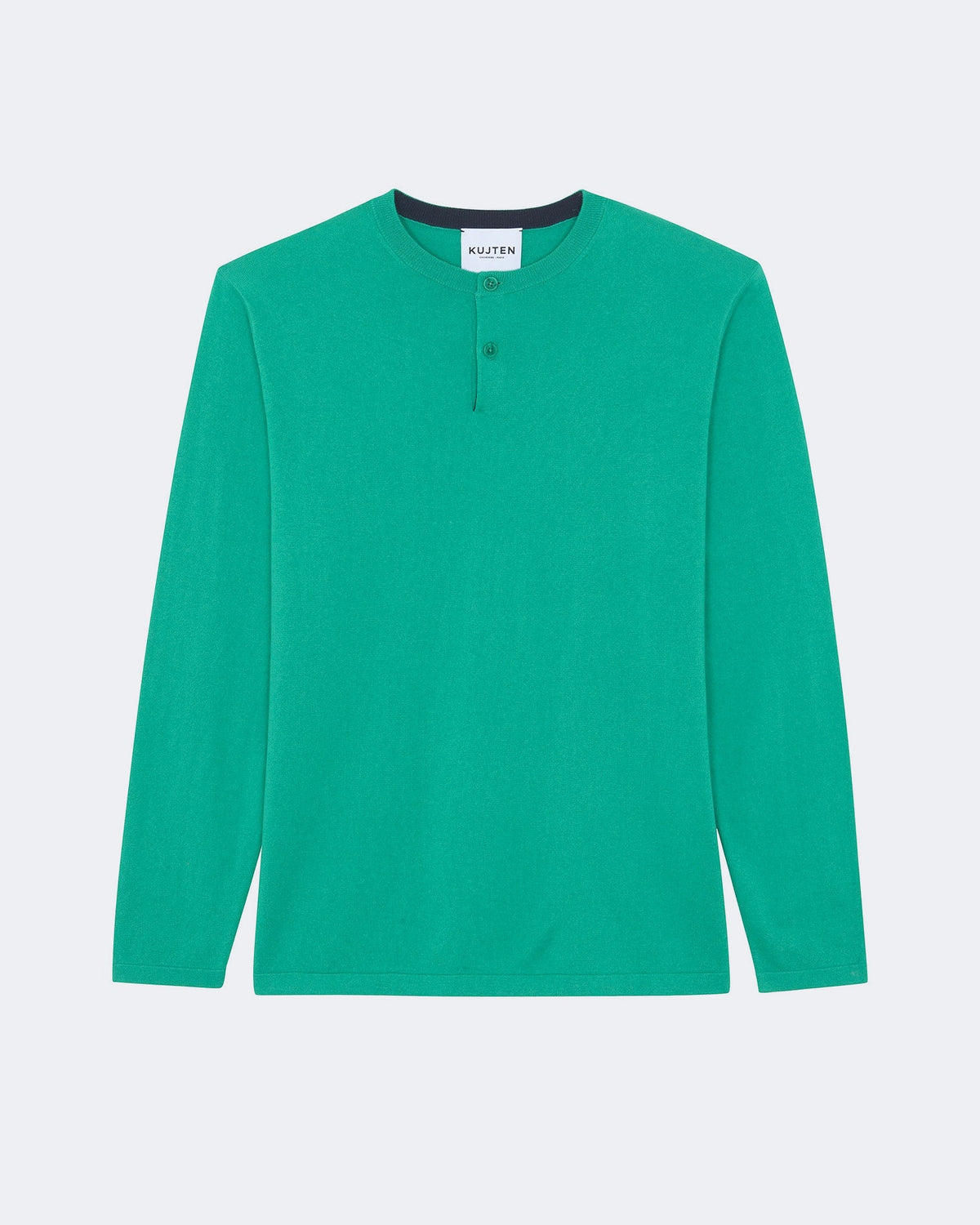 Pull en cachemire & coton vert pour homme - Kujten packshot