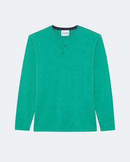 Pull en cachemire & coton vert pour homme - Kujten packshot