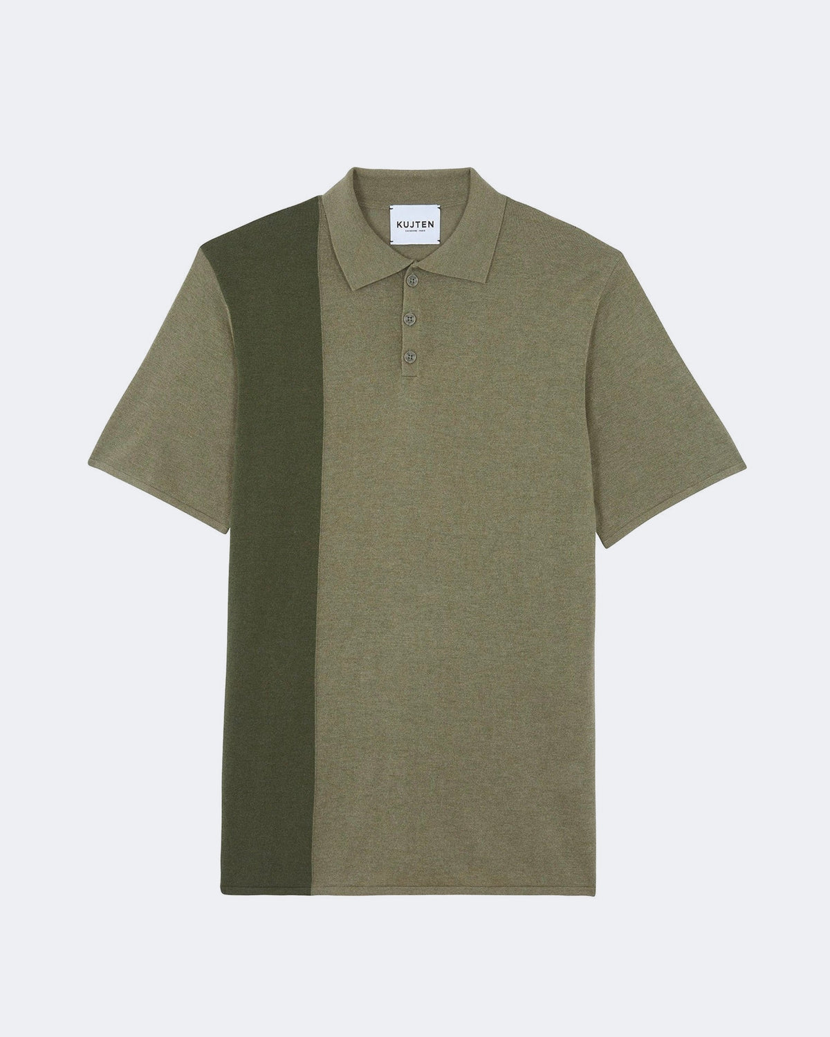 Pull en cachemire & soie kaki pour homme - Kujten packshot