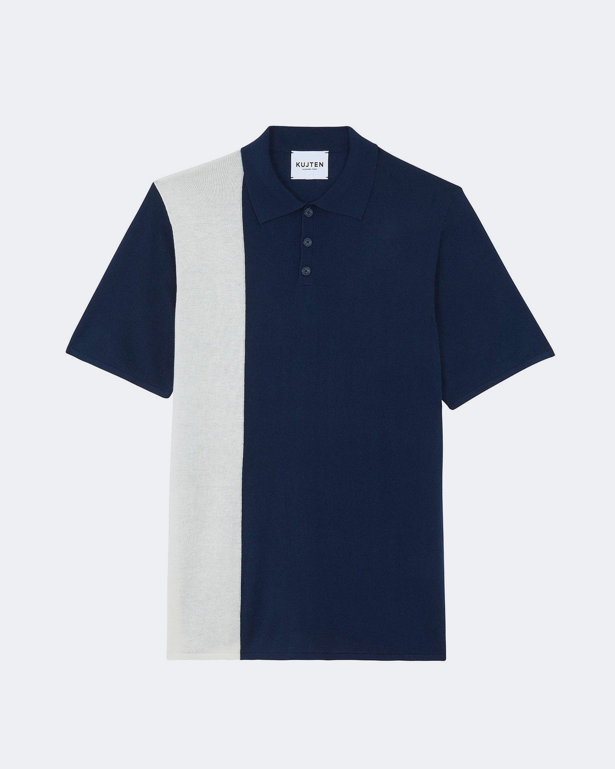 Pull en cachemire & soie bleu pour homme - Kujten packshot