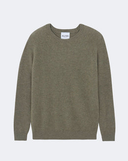 Pull en cachemire kaki pour homme - Kujten packshot