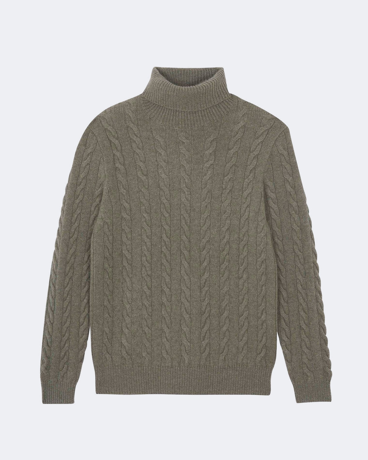 Pull en cachemire kaki pour homme - Kujten packshot