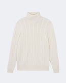 Pull en cachemire blanc pour homme - Kujten packshot