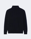 Pull en cachemire bleu pour homme - Kujten packshot