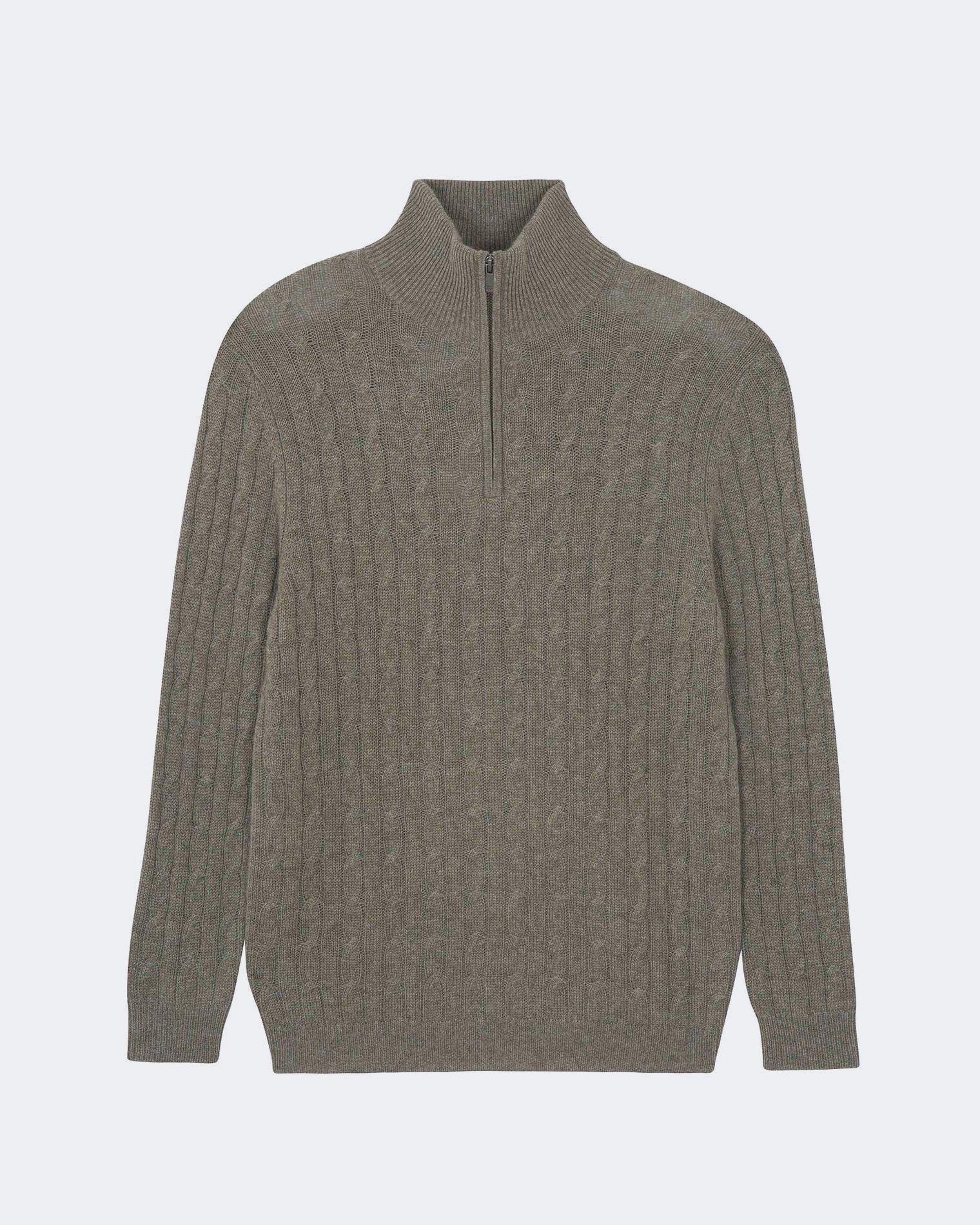 Pull en cachemire kaki pour homme - Kujten packshot