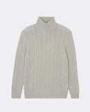 Pull en cachemire blanc et beige pour homme - Kujten packshot