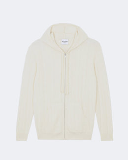 Gilet en cachemire blanc pour homme - Kujten packshot